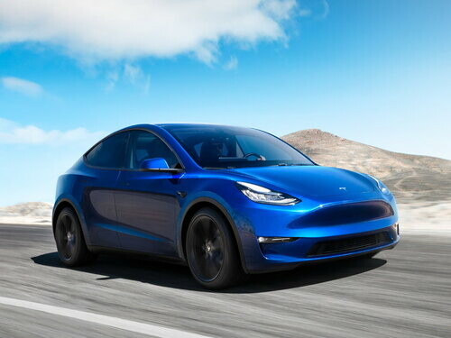 Коврики текстильные "Классик" для Tesla Model Y I (suv) 2019 - Н.В., черные, 3шт.