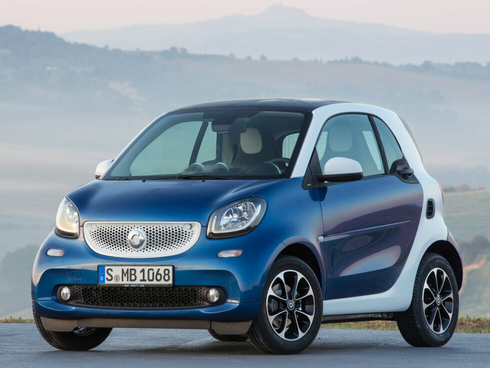 Коврики текстильные "Классик" для Smart Fortwo III (хэтчбек 3 дв / C453) 2014 - Н.В., темно-серые, 2шт.