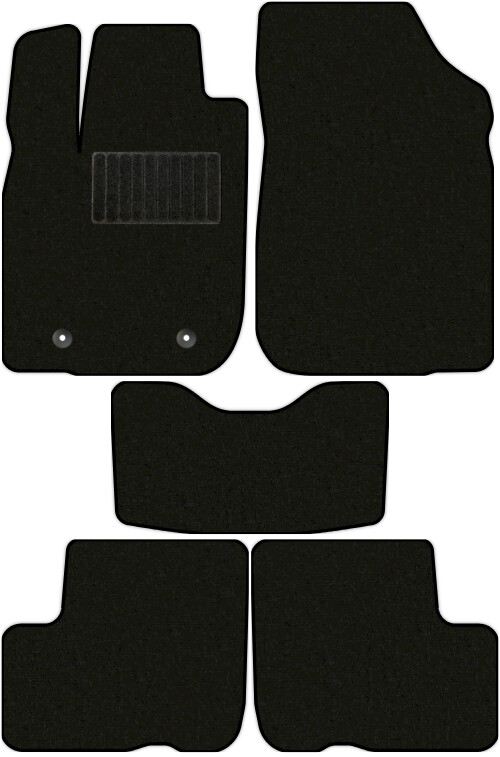 Коврики текстильные "Стандарт" для Лада Ларгус Кросс I (универсал / R90) 2014 - 2021, черные, 5шт.