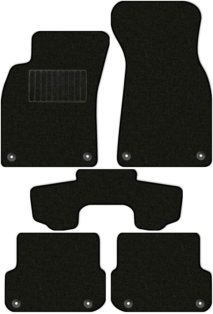 Коврики текстильные "Стандарт" для Audi S6 (универсал / C6) 2008 - 2010, черные, 5шт.