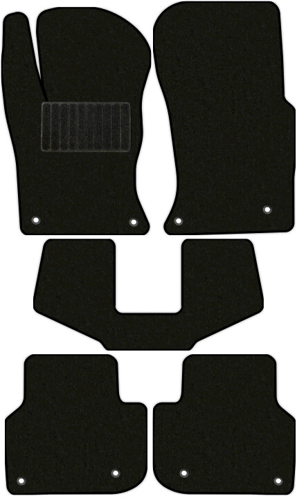 Коврики текстильные "Стандарт" для Jaguar XF II (седан / CC9) 2015 - 2021, черные, 5шт.