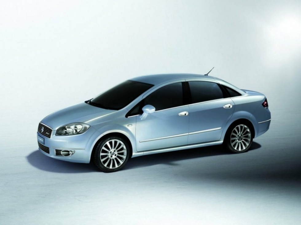 Коврики ЭВА "EVA ромб" для Fiat Linea (седан) 2007 - 2012, черные, 4шт.