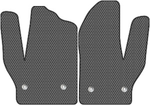 Коврики "EVA сота" в салон ГАЗ ГАЗель NN I (грузовой фургон / 220) 2019 - Н.В., серые 2шт.
